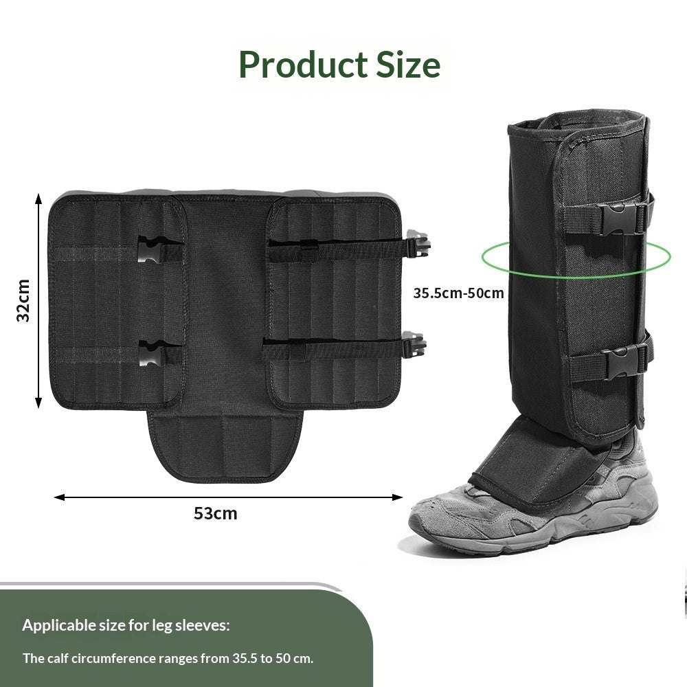 Original product size guide showing 32 cm height, 53 cm unfolded width and 35.5 to 50 cm calf circumference