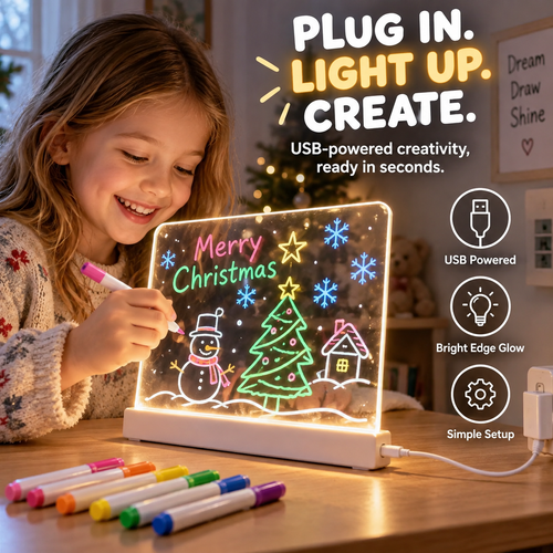 ✨ LED Note Board 🎨Includes 7 colour pens