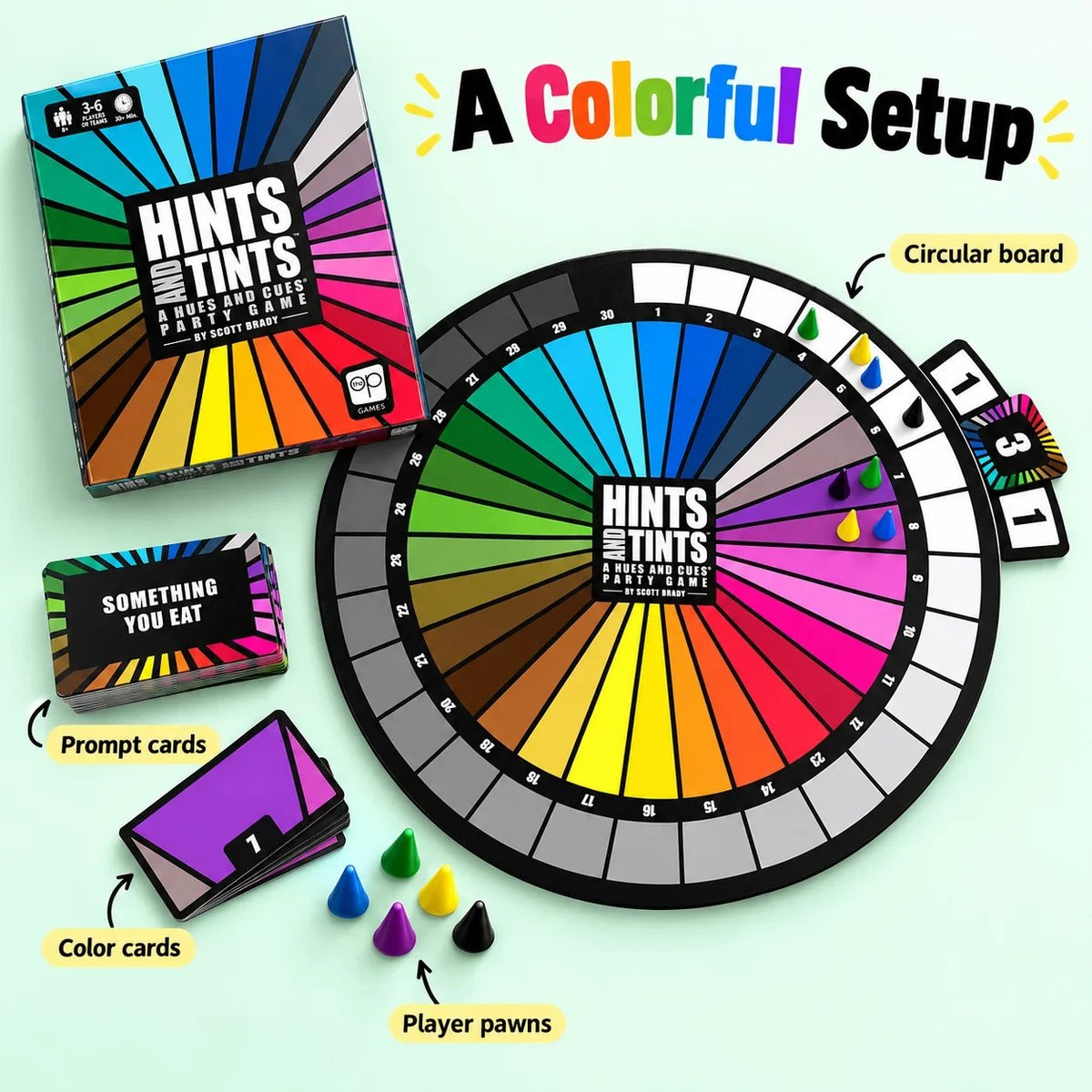 🎨 Hints and Tints – Creative Color Guessing Party Board Game for Family & Friends