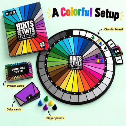 🎨 Hints and Tints – Creative Color Guessing Party Board Game for Family & Friends