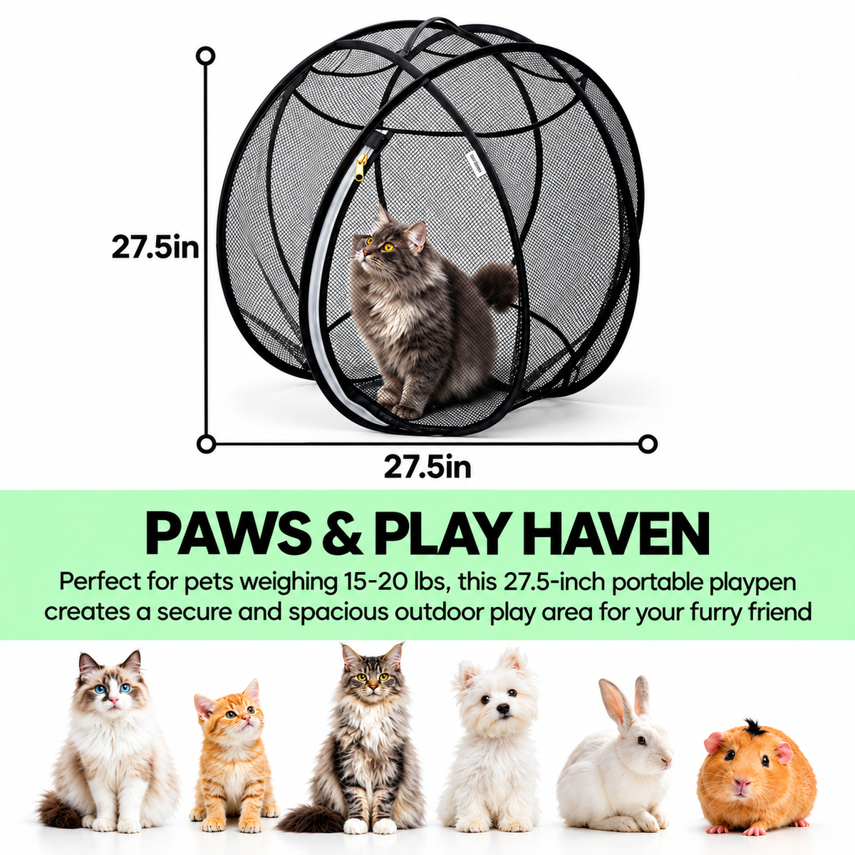 😹Spherical Outdoor Pet Playpen✨🤩