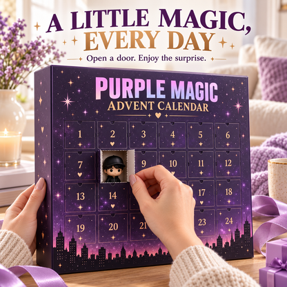 💜 24-Day Purple Surprise Advent Calendar – A Little Holiday Joy Behind Every Door