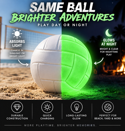 Glow-in-the-Dark Volleyball🏐 – Keep the Game Going After Sunset