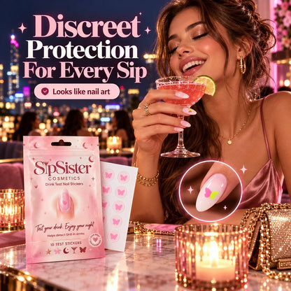 🦋 Discreet Drink Test Nail Stickers