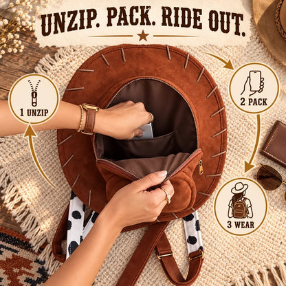 🤠 Cowgirl Hat Backpack – Turn Every Outfit Into a Western Statement