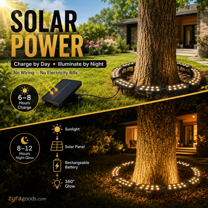 ✨Modular Ring Tree Landscape Lights – 360° Outdoor Uplighting for Trees & Columns