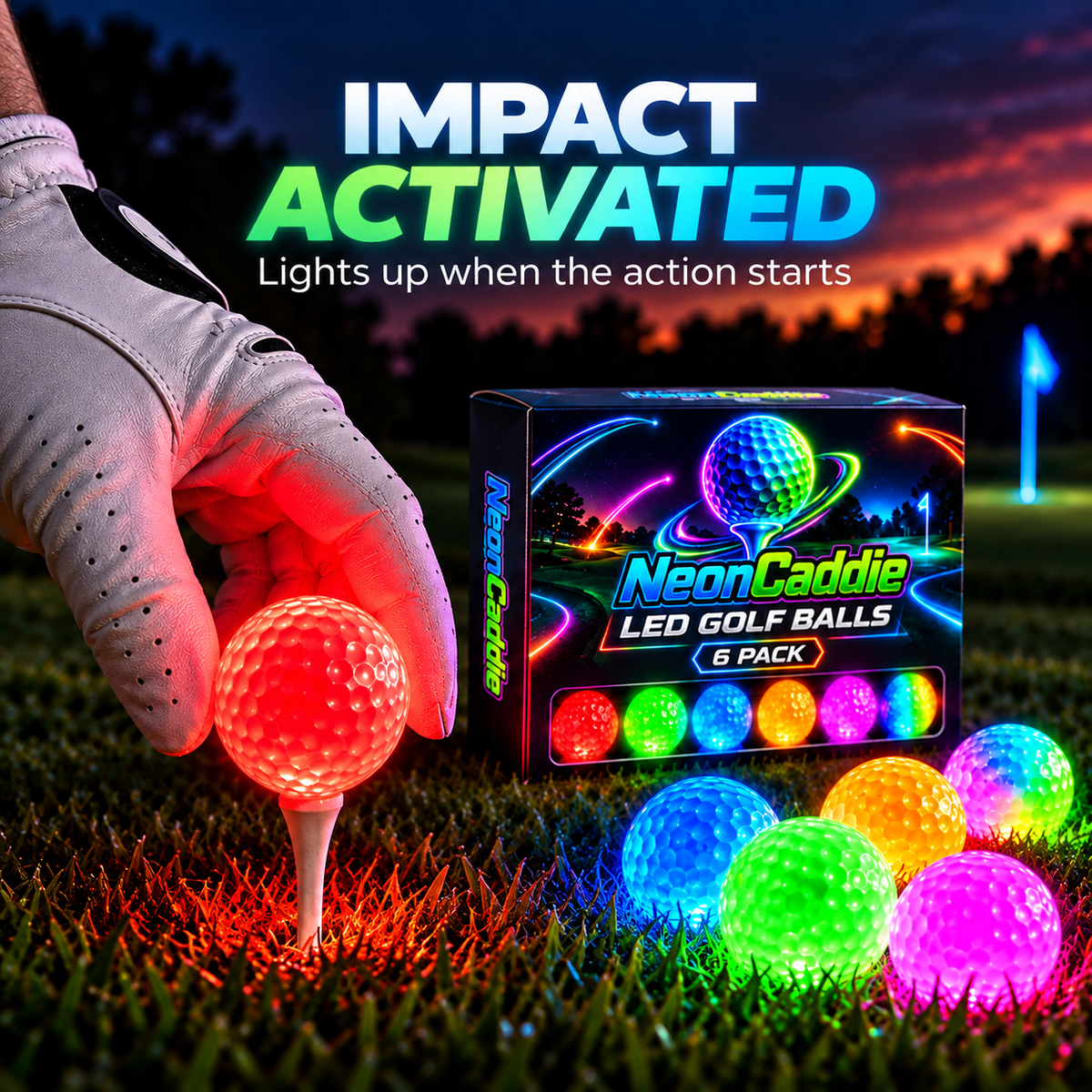 ✨⛳Light up every round, Ahlet-LED Golf Balls
