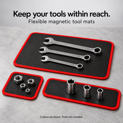 🛠️‌3PC Flexible Magnetic Tool Mat & Tray Holder