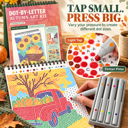 🍂 Autumn Dot-by-Letter Art Kit