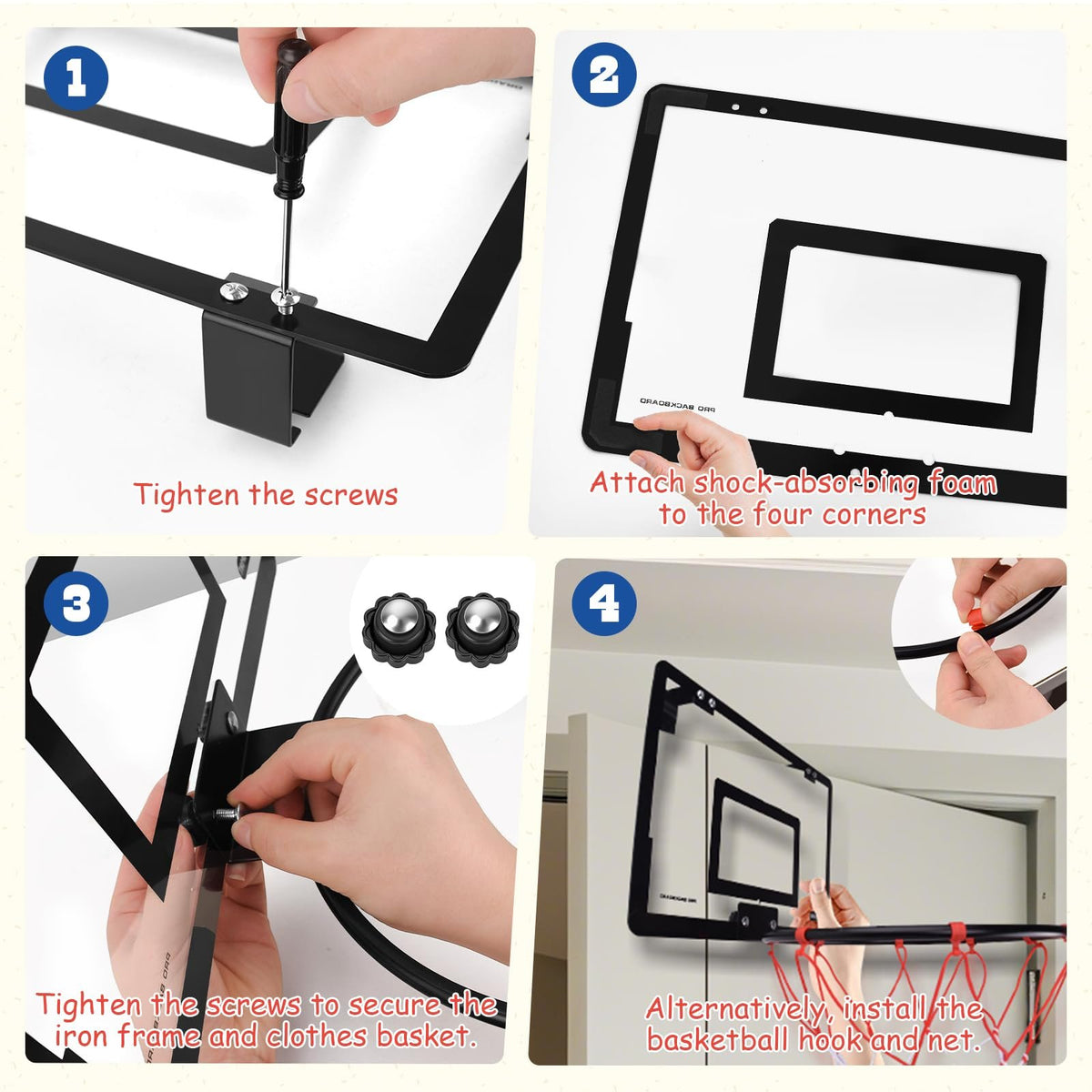 Easy Installation Over Door Basketball Hoop