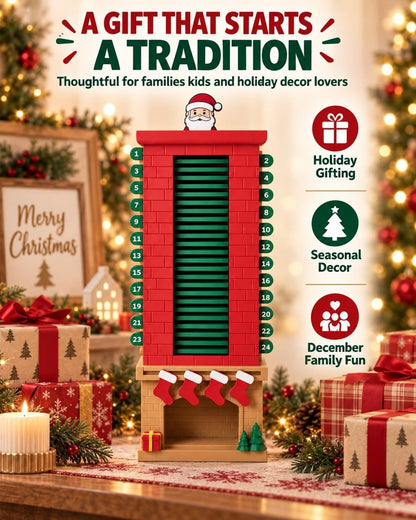🎅 3D Printed Santa Chimney Advent Calendar – 24-Day Christmas Countdown 🎄