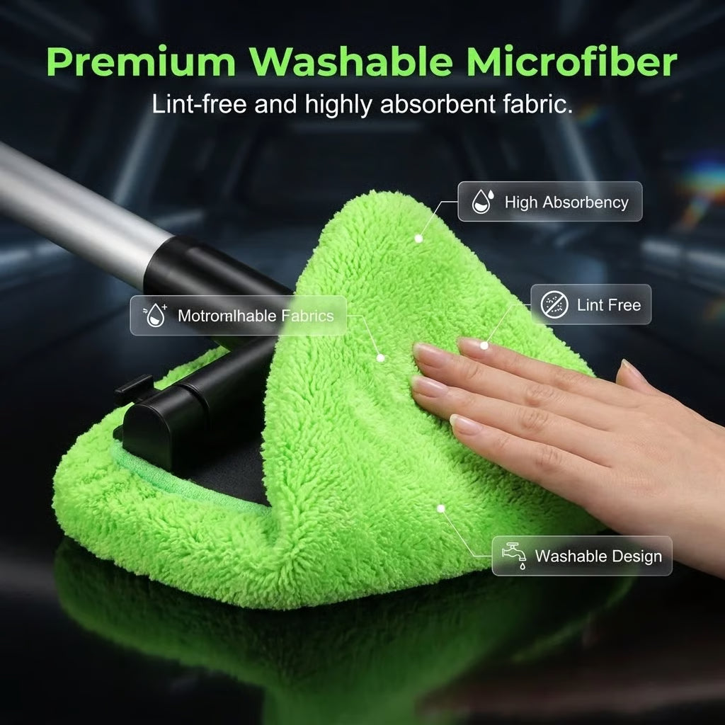 🪟9 PCS Car Window Cleaner Kit Extendable Handle Windshield Cleaning Tool