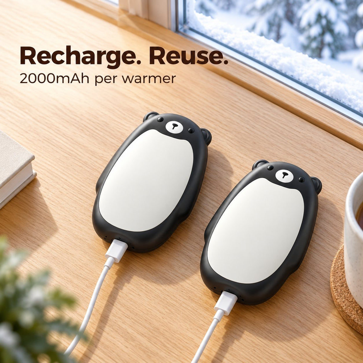 2-in-1 Magnetic Bear Hand Warmers