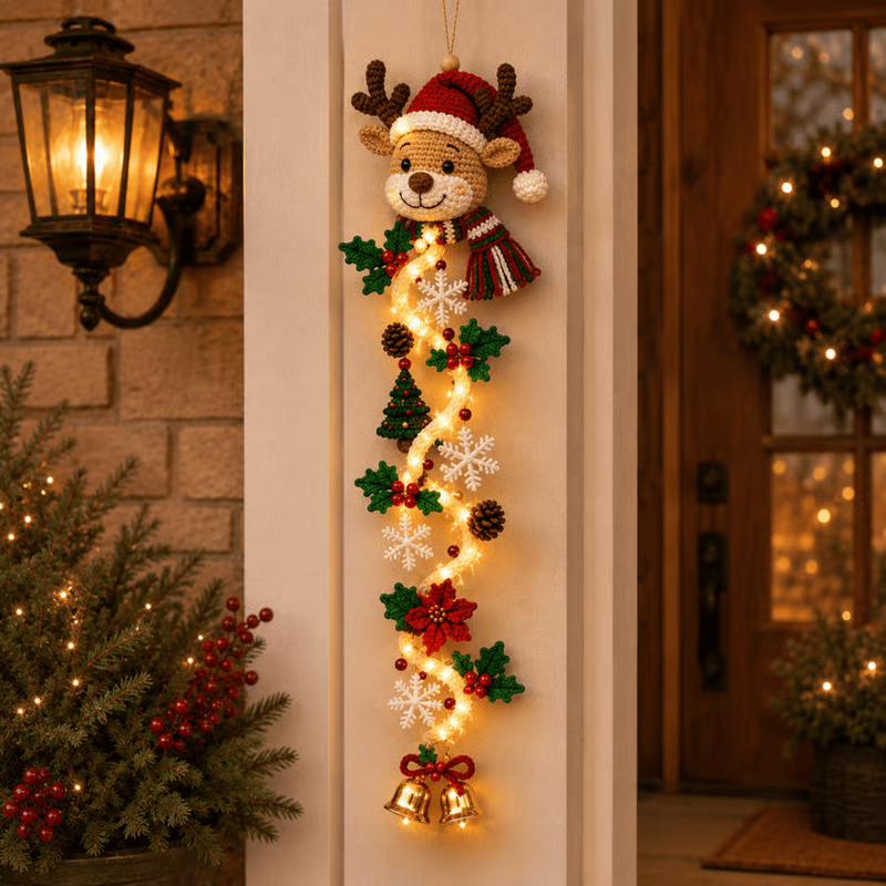 ⏳ Last day! 49% OFF – 🎅MerryCascade Glowing Christmas Door Hanger