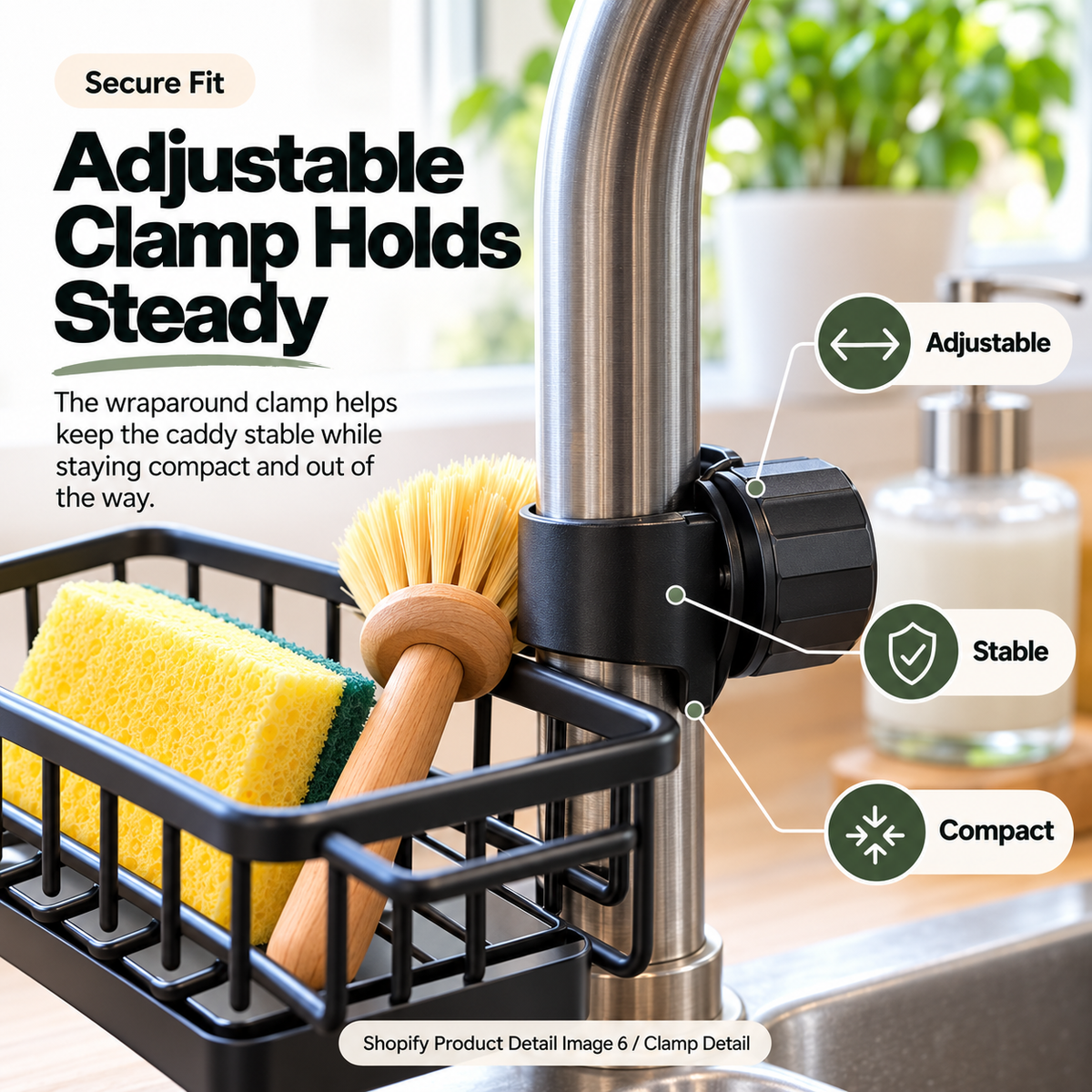 🧽✨Faucet-Mounted Kitchen Sink Organizer