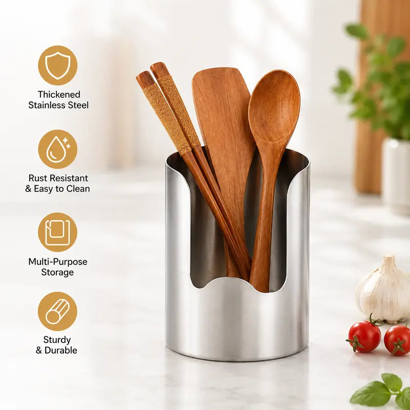 🥣 Stainless Steel Utensil & Lid Organizer