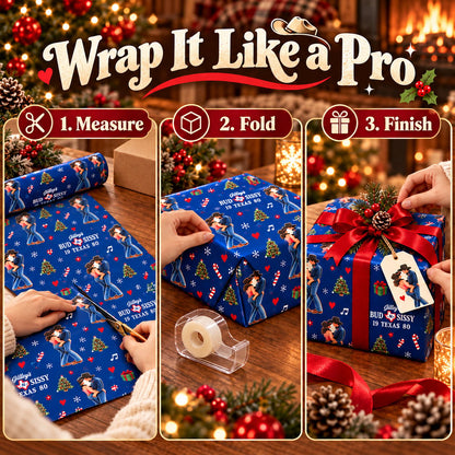 Retro Western Christmas Wrapping Paper 🎄🤠