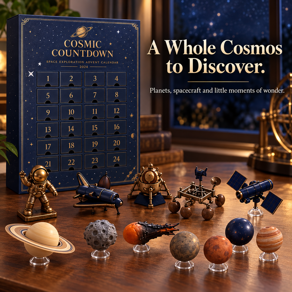 🪐🎁24-Day Space Advent Calendar – Mini Planets, Astronauts & Spacecraft Surprises👩‍🚀