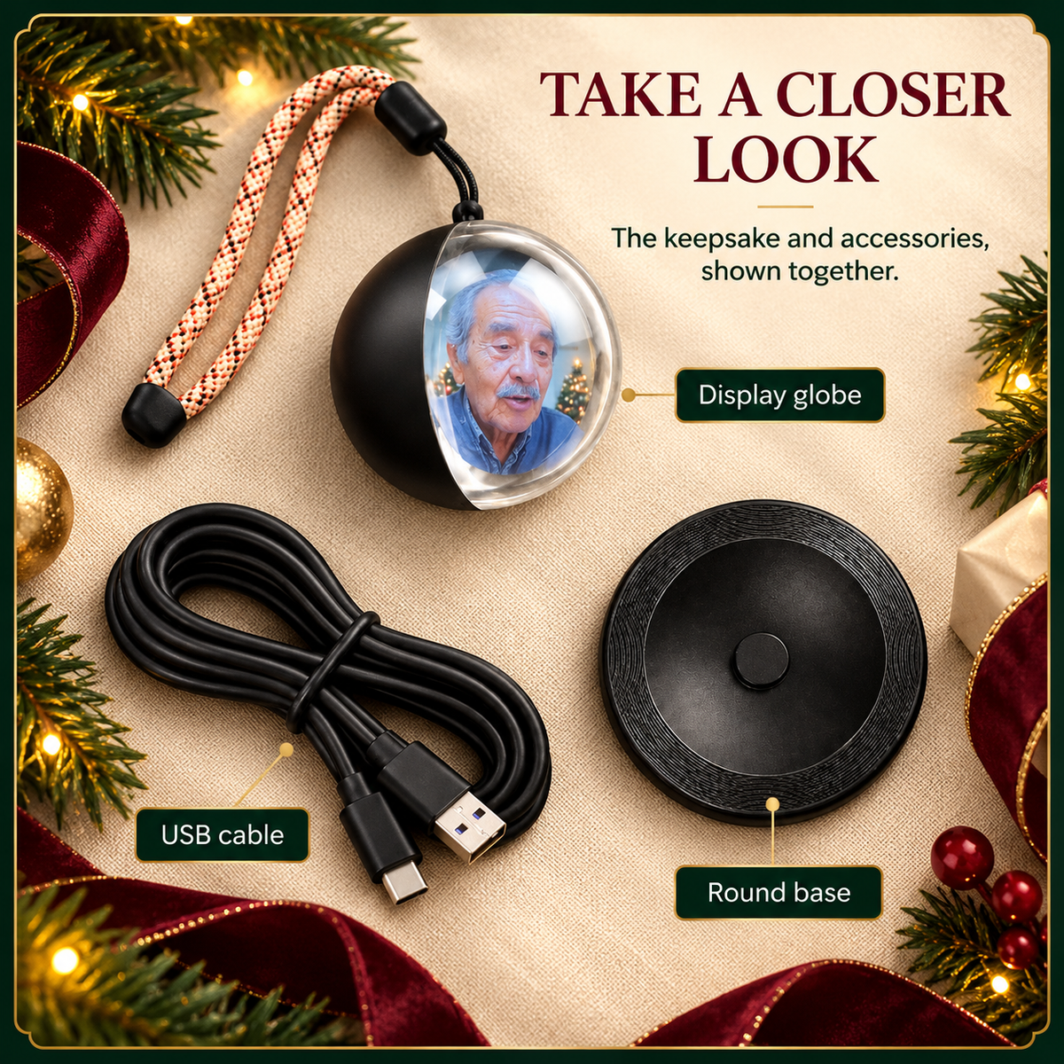 🎄❤️ MemoryGlow™ Personalized Photo Christmas Ornament 🎁✨