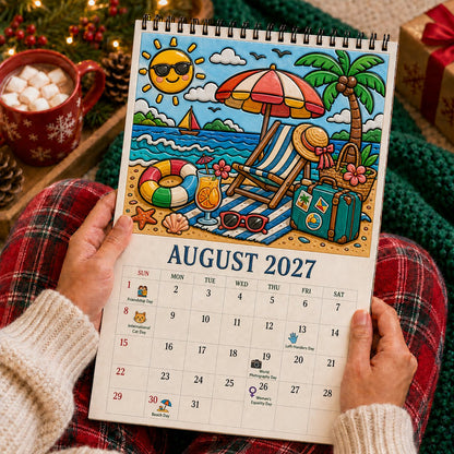 🎨Color The Year 2027: Trace-By-Groove Creative Calendar📅