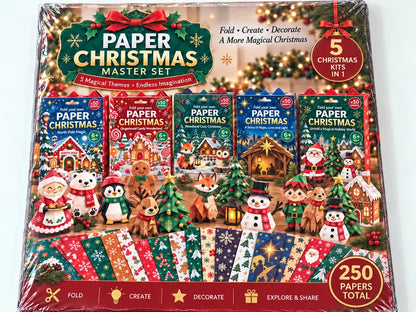 🎄DIY Paper Christmas Craft Kit – 250 Sheets, 5 Festive Themes🌟