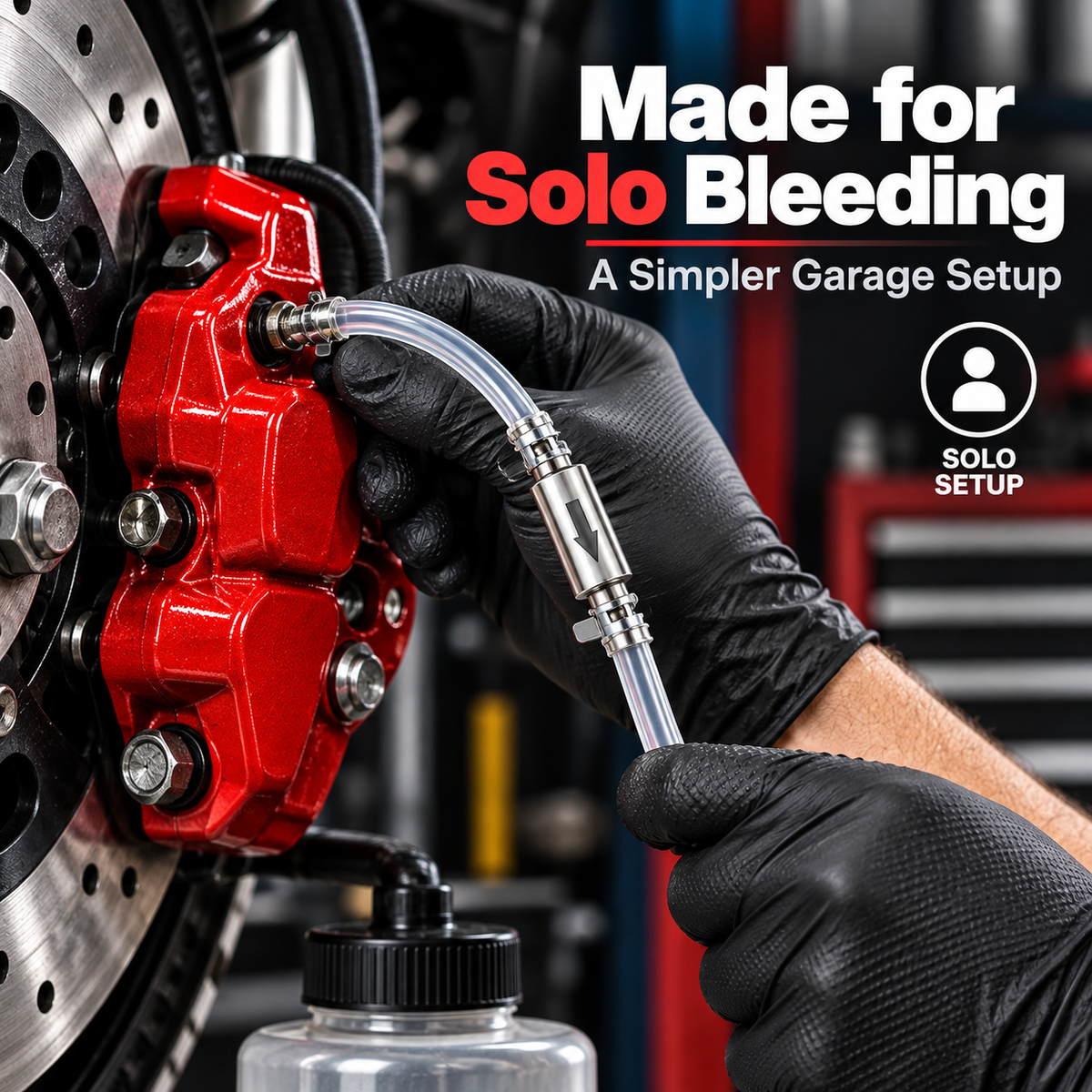 🛑 One-Way Check Valve Hydraulic Brake Bleeder Kit – Solo Motorcycle & Car Tool 🚗