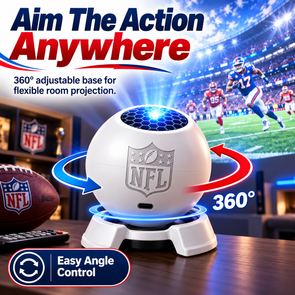 🏈 NFL Game Day Projector Light – Bring Stadium Atmosphere Home ✨