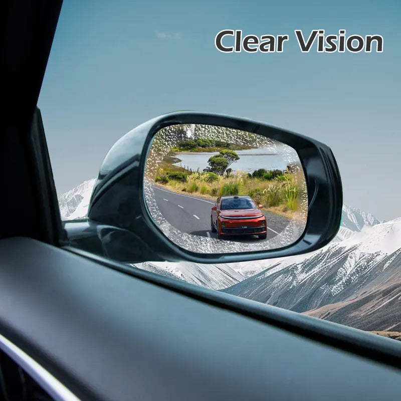 🚗 4PCS Car Rearview Mirror Rainproof & Anti-Fog Film – Clear Vision in Rain💦