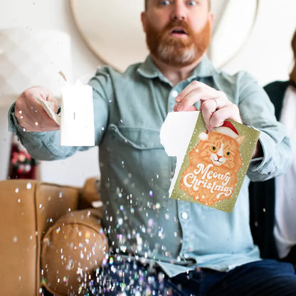 😹 Endless Meowy Christmas Card – Musical Prank & Hidden Glitter