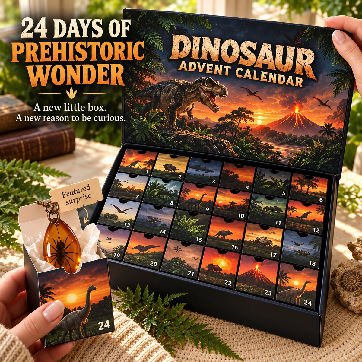 🦖 24-Day Dinosaur Advent Calendar – Discover a Prehistoric Surprise Every Day