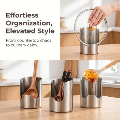 🥣 Stainless Steel Utensil & Lid Organizer