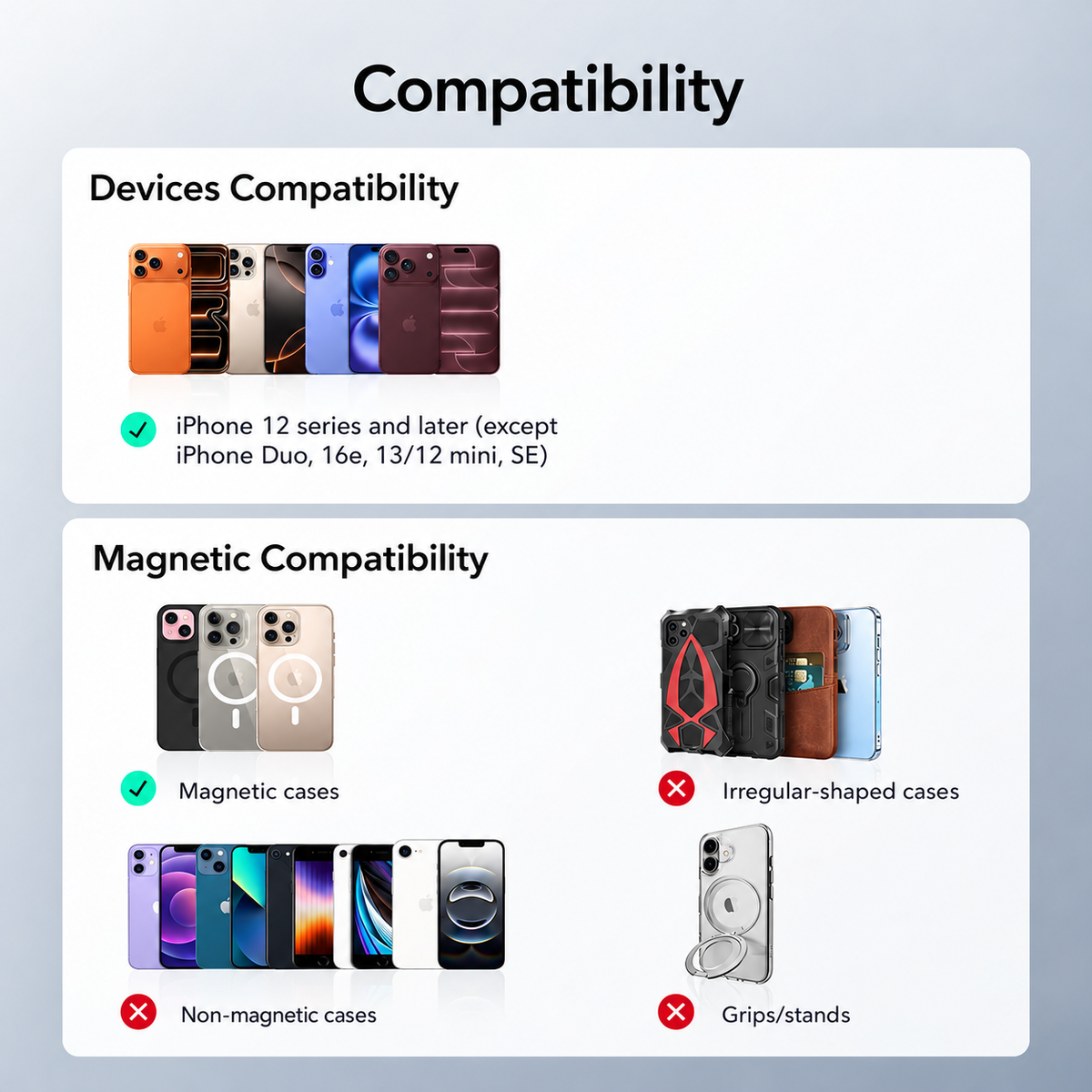 🔍 ESR Geo Magnetic Wallet – Apple Find My, 5-Card Holder, RFID Blocking & Adjustable Phone Stand