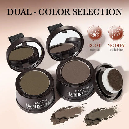 Hairline Powder - Strong Adhesion, Long-Lasting Formula, 2-Color Selection, Smudge-Free Haircare for Hair Gaps Fixing & Root Touch-Ups