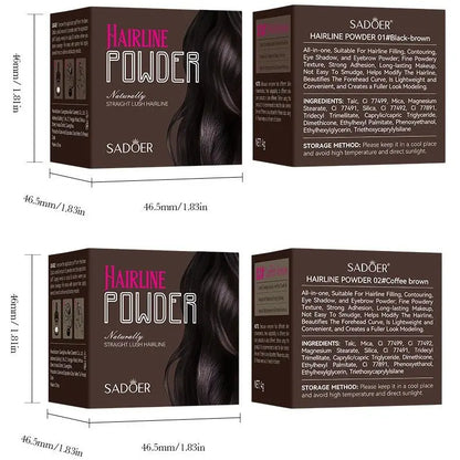 Hairline Powder - Strong Adhesion, Long-Lasting Formula, 2-Color Selection, Smudge-Free Haircare for Hair Gaps Fixing & Root Touch-Ups