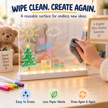 ✨ LED Note Board 🎨Includes 7 colour pens