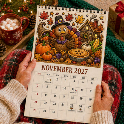 🎨Color The Year 2027: Trace-By-Groove Creative Calendar📅