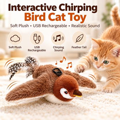 Flapping Bird Cat Toy – Interactive Catnip Plush