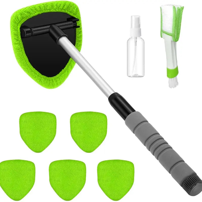 🪟9 PCS Car Window Cleaner Kit Extendable Handle Windshield Cleaning Tool