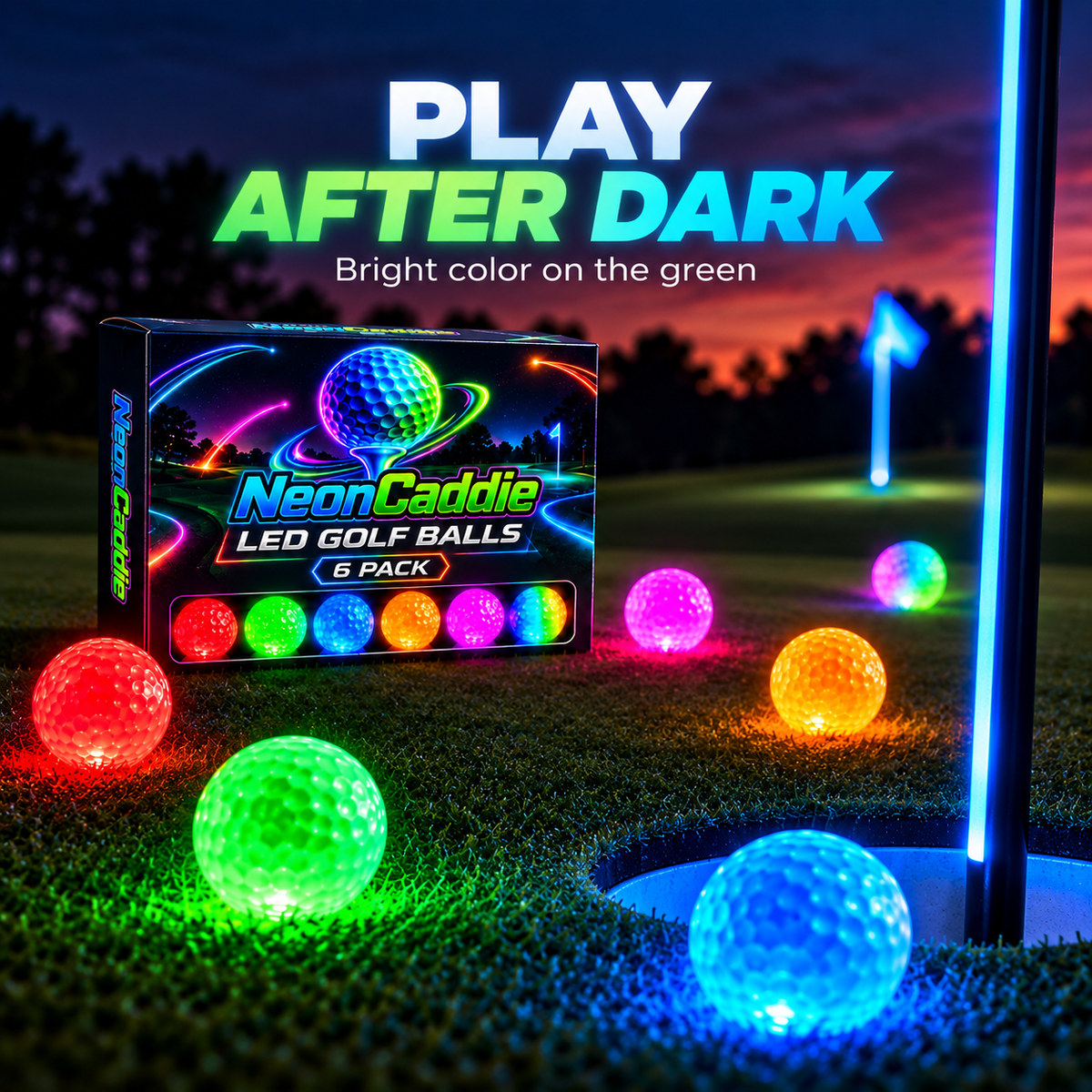 ✨⛳Light up every round, Ahlet-LED Golf Balls