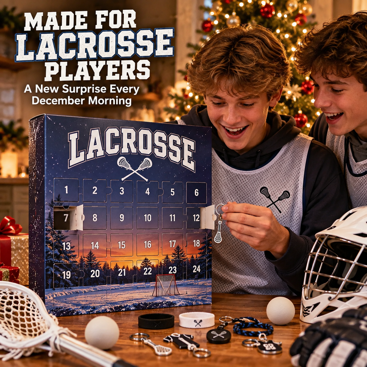 🥍🎄 24-Day Lacrosse Advent Calendar – Count Down to Christmas, One Surprise at a Time