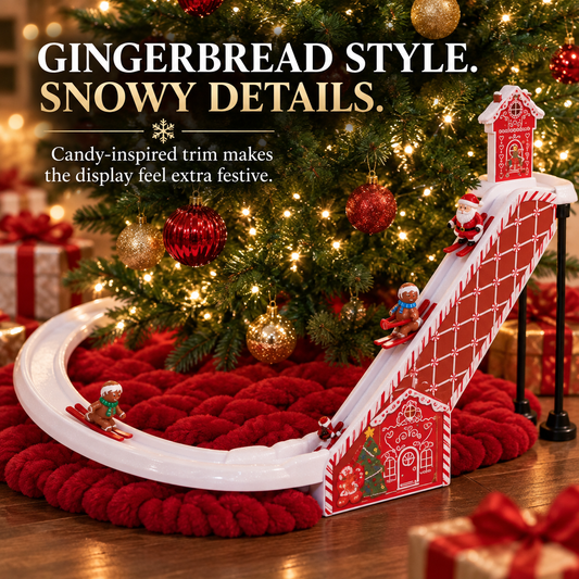 🎄 Gingerbread Christmas Ski Track – A Playful Touch of Holiday Magic✨