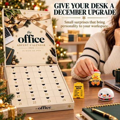 🎄 24-Day Office Humor Advent Calendar 2026 – Funny Desk Surprises & Secret Santa Gift for Coworkers