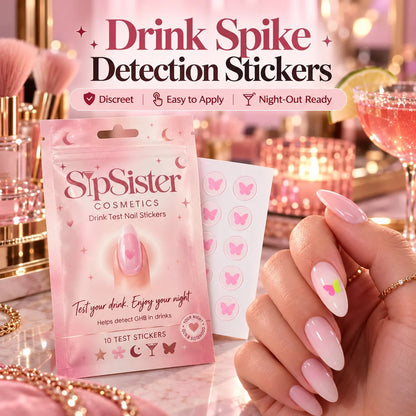🦋 Discreet Drink Test Nail Stickers