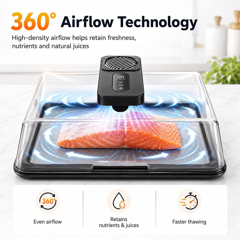 Meat Defroster Machine, 2026 Upgrade Electric Food Defrosting Box
