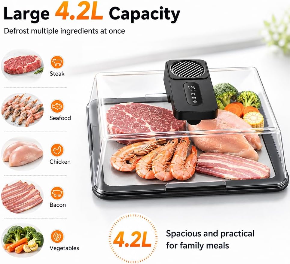 Meat Defroster Machine, 2026 Upgrade Electric Food Defrosting Box