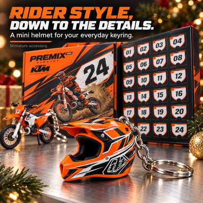 24 Days of Moto – Motocross Advent Calendar with Mini Bike & Helmet Keychains