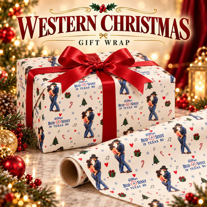 Retro Western Christmas Wrapping Paper 🎄🤠