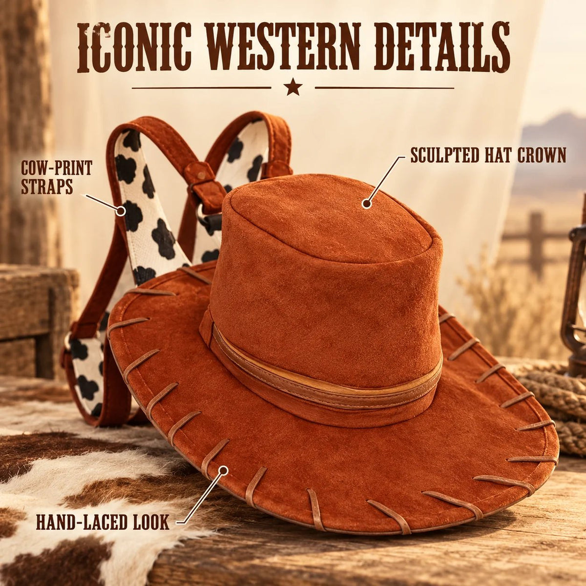 🤠 Cowgirl Hat Backpack – Turn Every Outfit Into a Western Statement