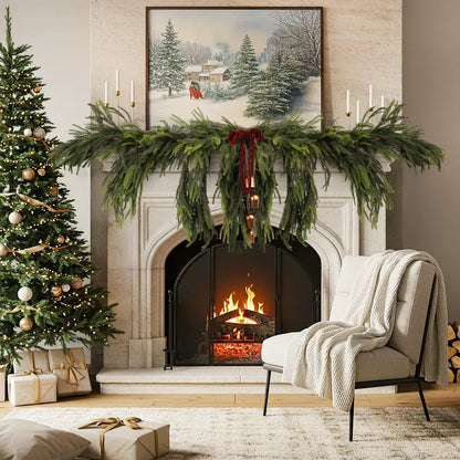 🌲 24-Inch Real Touch Norfolk Pine Stems – Flexible Artificial Evergreen Greenery