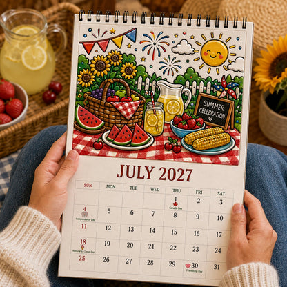 🎨Color The Year 2027: Trace-By-Groove Creative Calendar📅